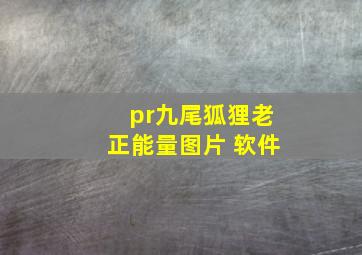 pr九尾狐狸老正能量图片 软件